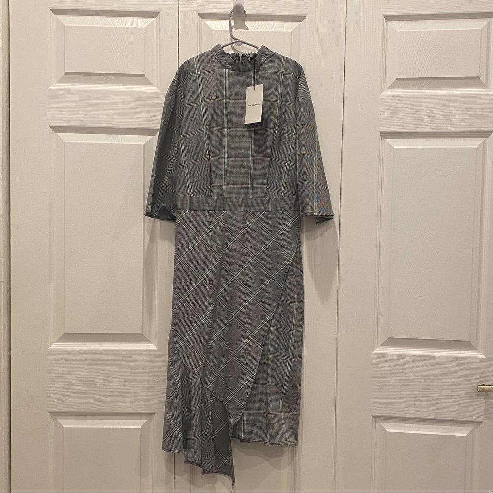 NWT Who What Wear Plaid Dress, XS